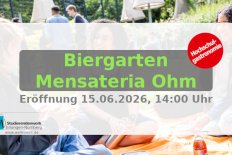 Biergarten-Eröffnung in der Mensateria Ohm